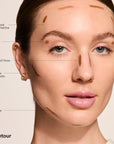Contouring Bronzer Cream contour infographic