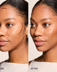 Contouring Bronzer Cream soft-sculpt infographic before and after