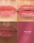 Skintone quadrant Glowify Juicy Plumping Lip Gloss product shade Mauve Magic.