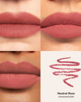 Skintone quadrant LipSense Long-Lasting Lip Liner Pencil product shade Neutral Rose.