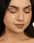 Model wearing LipSense Long-Lasting Lip Liner Pencil product shade Rich Umber.