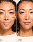 Contouring Bronzer Cream bronze infographic before and after