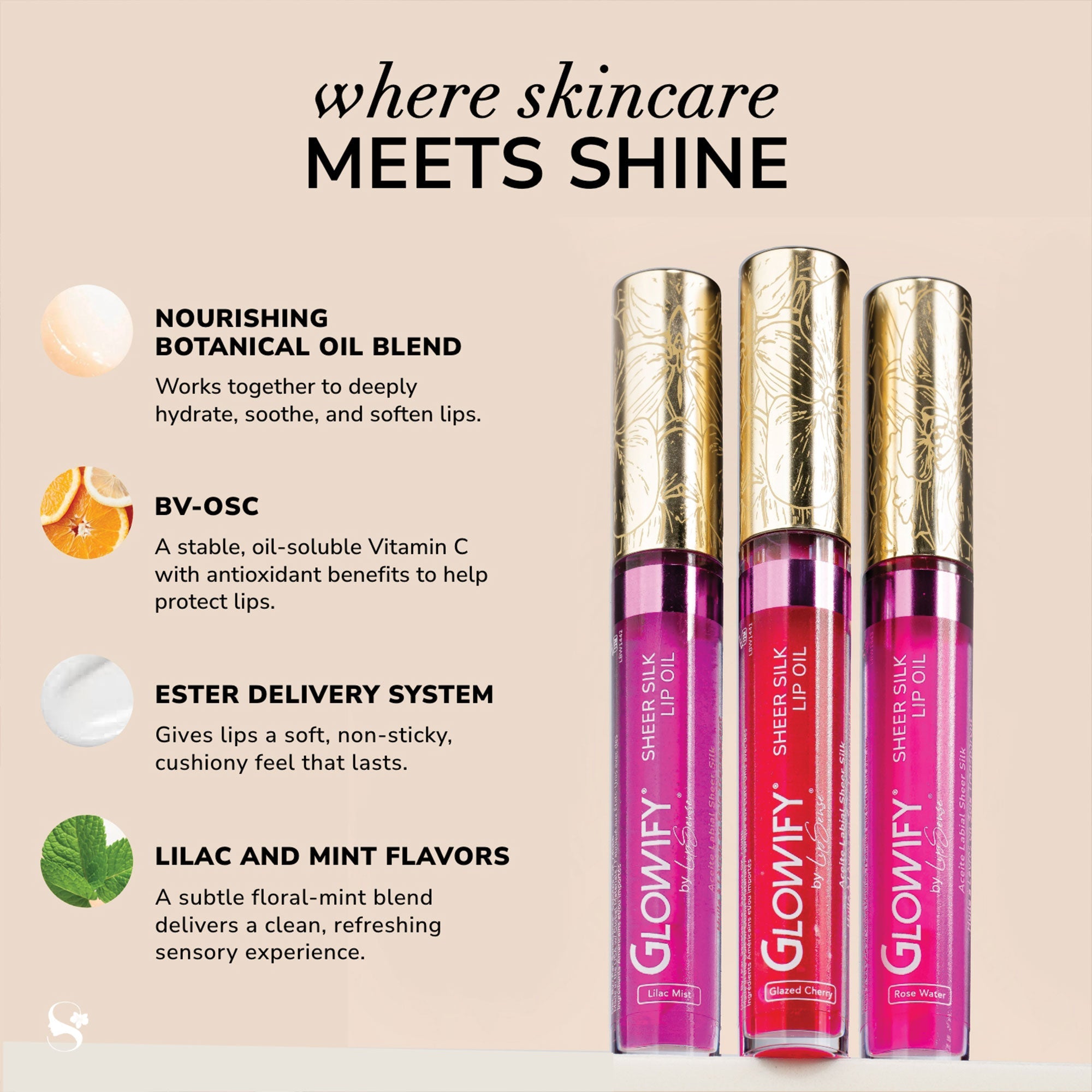 Glowify Sheer Silk Lip Oil Collection MX