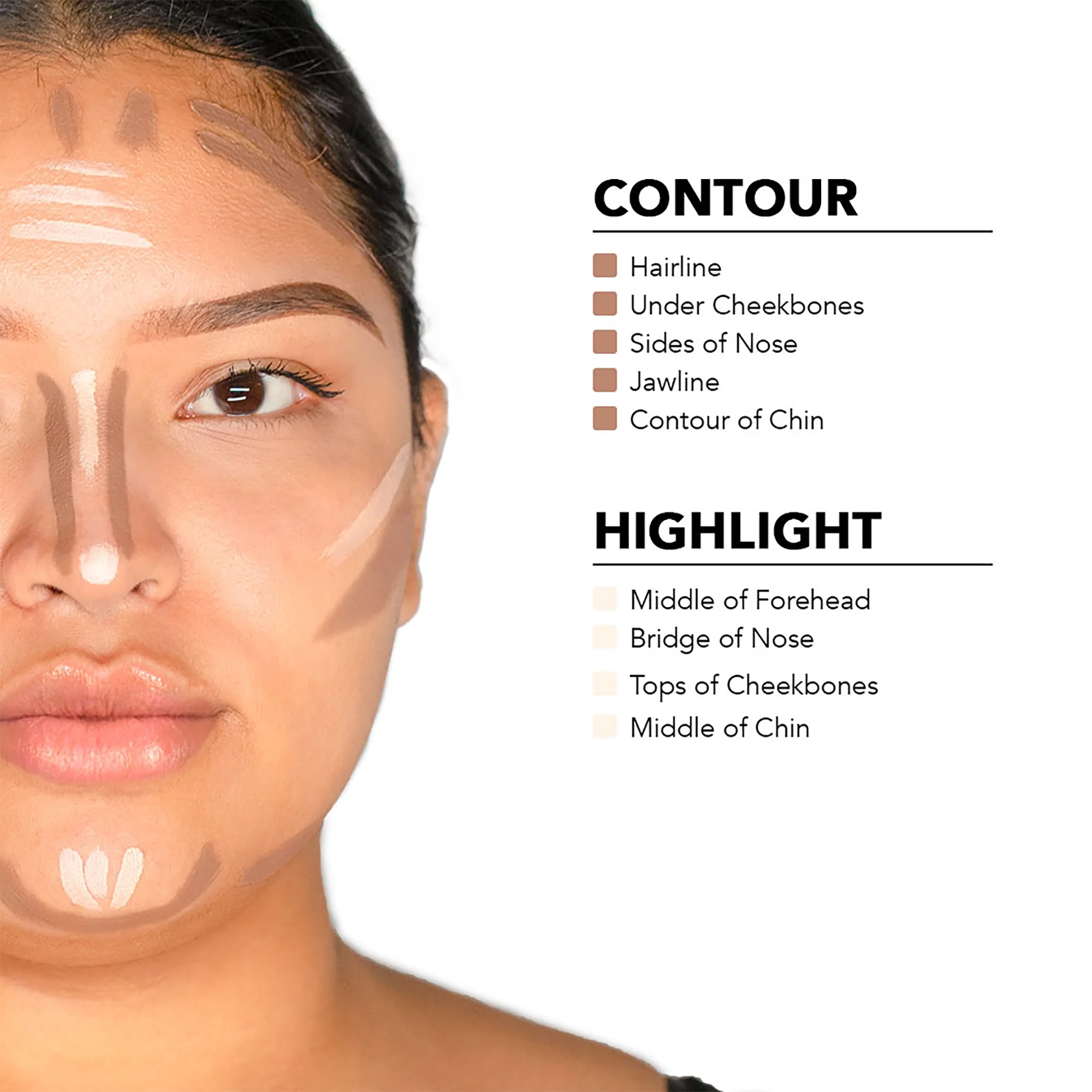 MakeSense® Cream Contour &amp; Highlight Duo - Medium
