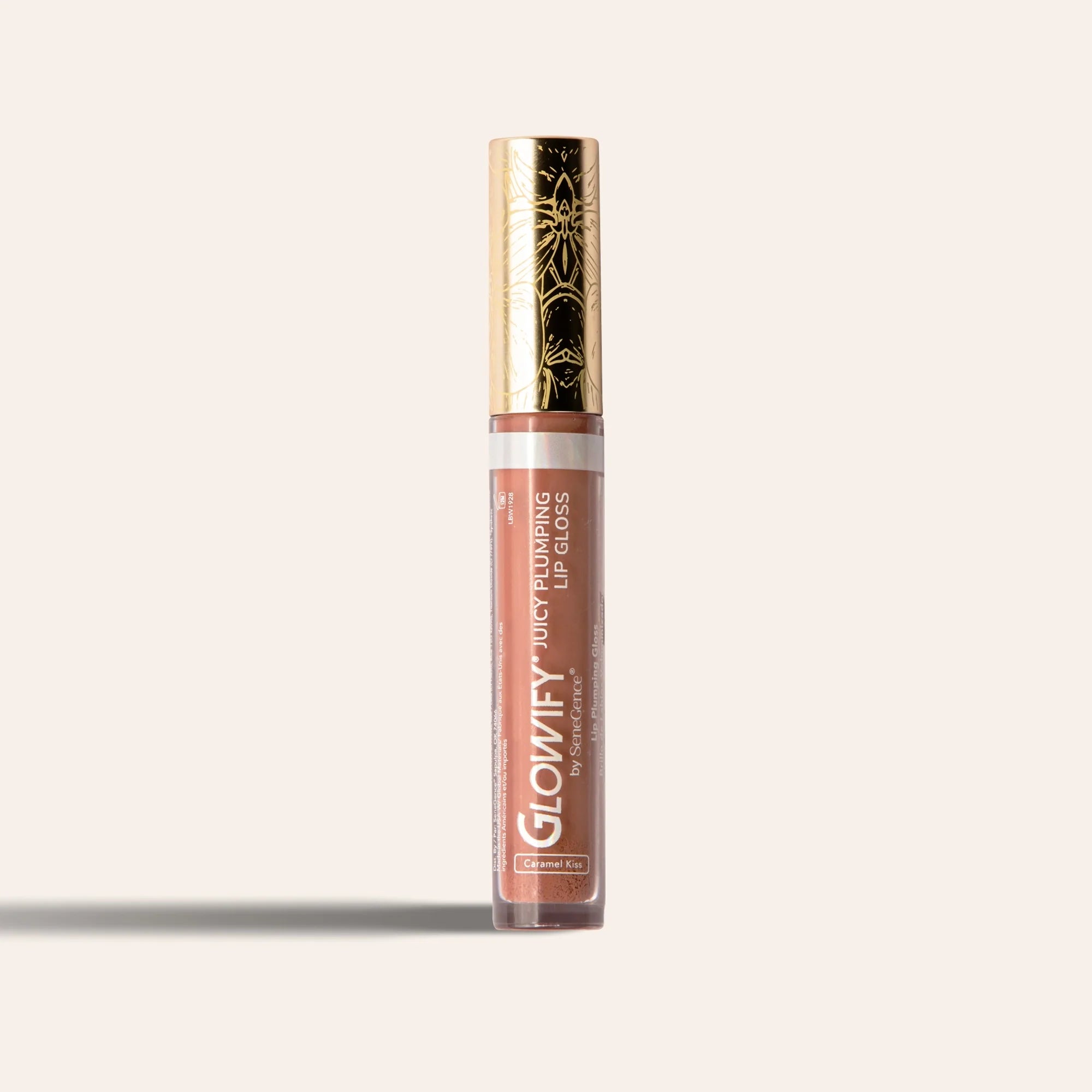 Glowify Juicy Plumping Lip Gloss product shade Carmel Kiss.