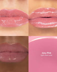 Skintone quadrant Glowify Juicy Plumping Lip Gloss product shade Juicy Pink.