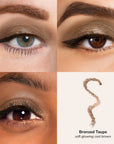 Skintone quadrant Glowify Long-Lasting Eyeshadow Stick product shade Bronzed Taupe.
