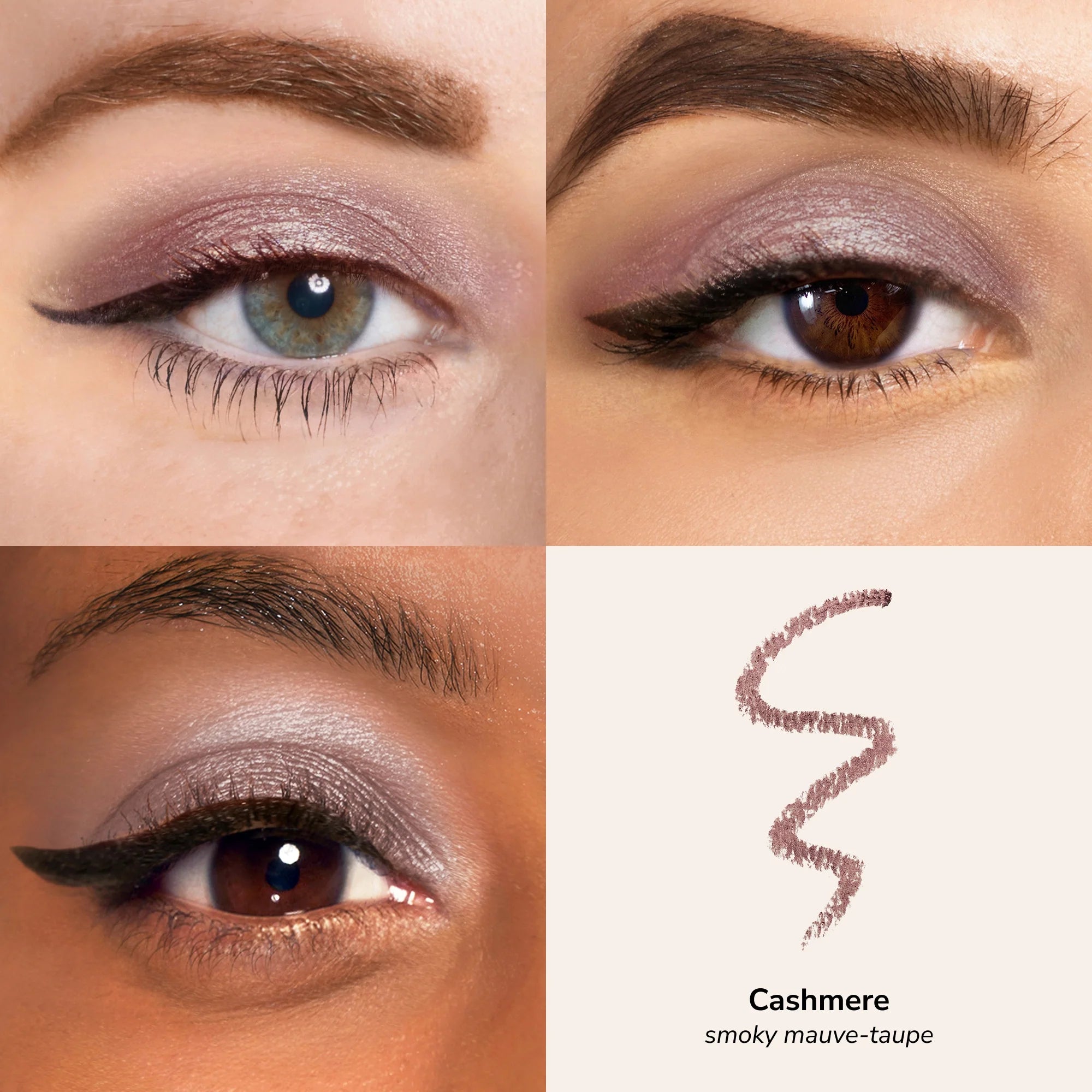 Skintone quadrant Glowify Long-Lasting Eyeshadow Stick product shade Cashmere.
