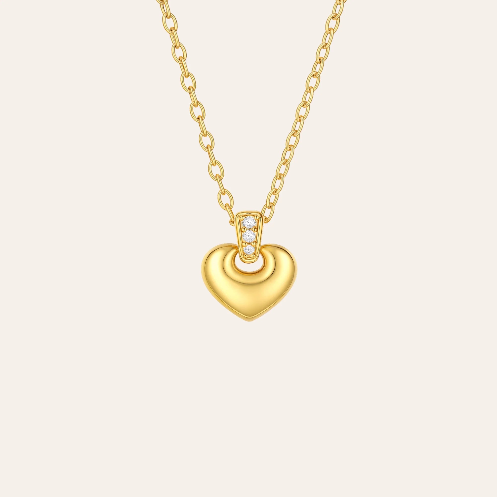Golden Glow Heart Necklace