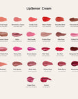 LipSense Cream shade chart.