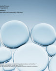 Blue bubble graphic on a gradient sky background promoting the Microbiome Skincare Regimen Set NZL