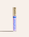 LipSense moisturizing gloss in lavender shade in a clear tube with an ornate gold cap