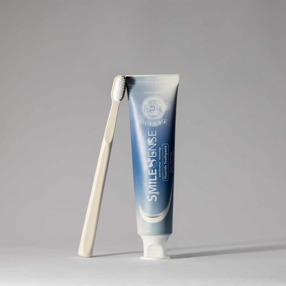 SmileSense™ Fluoride Toothpaste with BritePop™ Technology