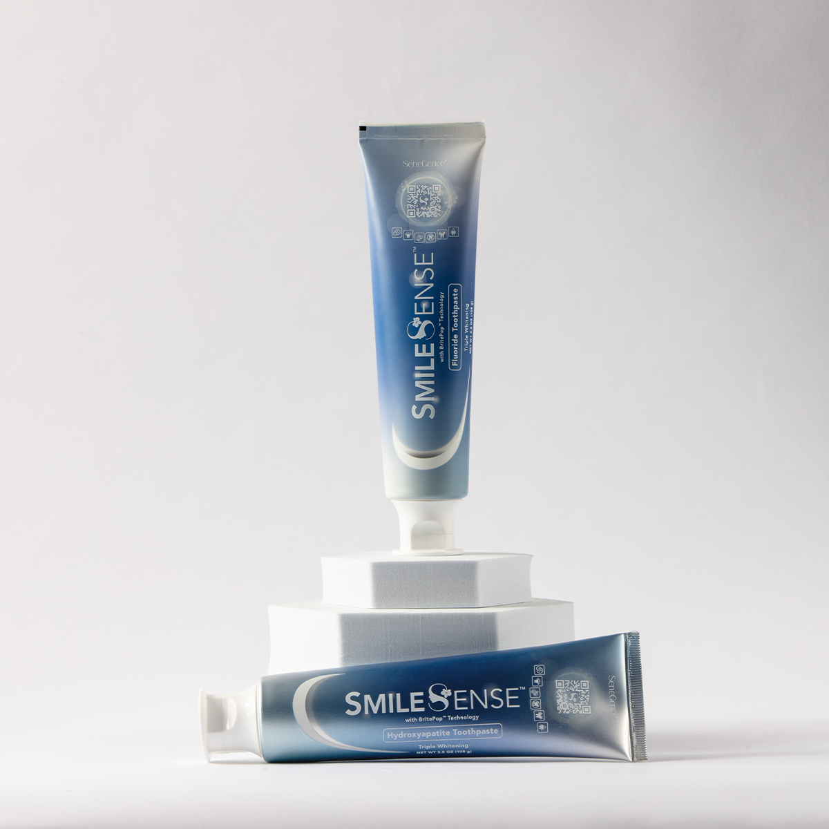 SmileSense™ Fluoride Toothpaste with BritePop™ Technology